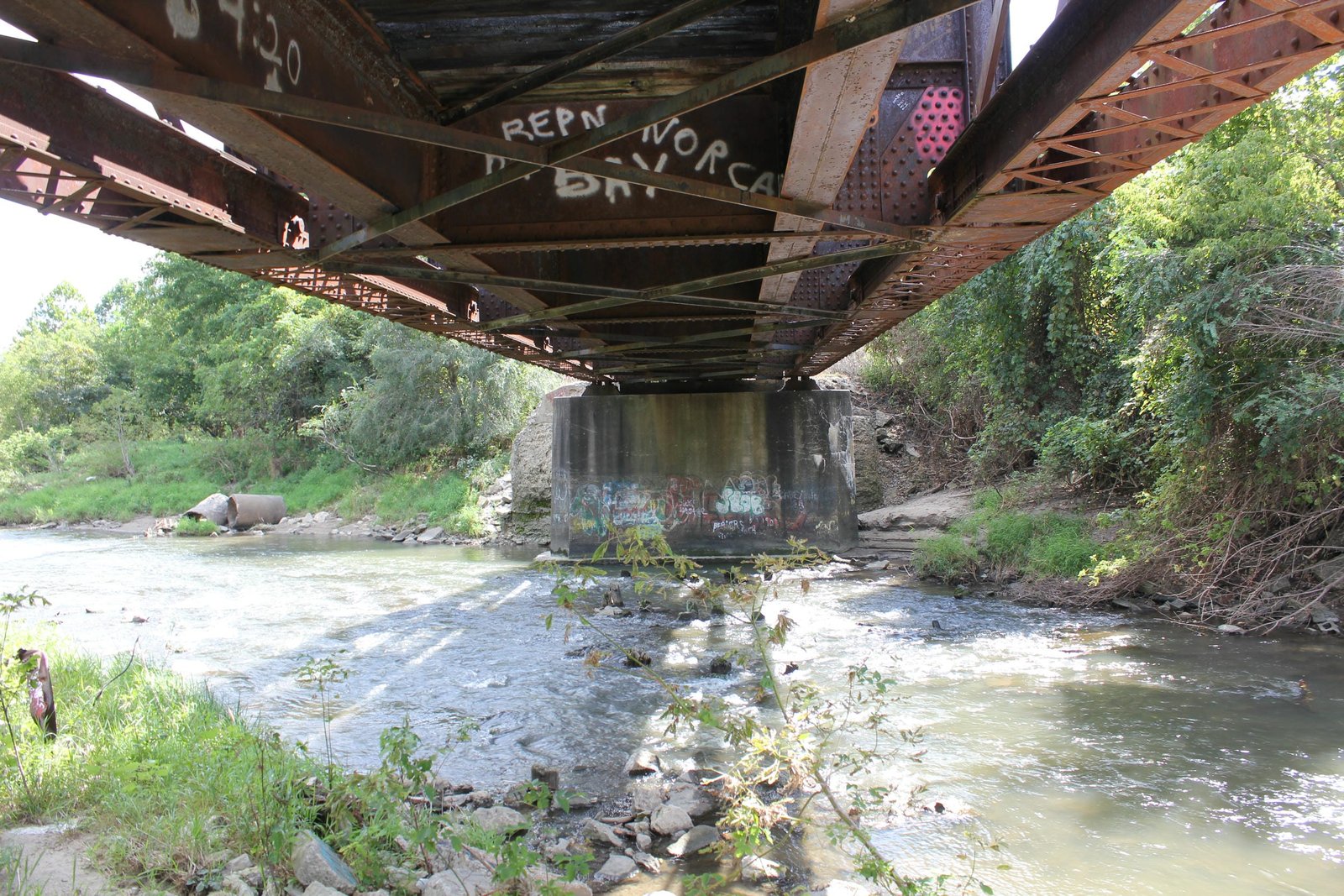 Under bridge